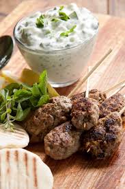 Lamb Kofta With Herbed Tzatziki Recipe Greek Recipes Lamb Recipes Tzatziki Recipes
