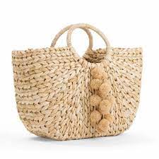 Buji Baja By Hat Attack Round Handle Tote Women S Neutral Trico Bag Woven Straw Bag Diy Tote Bag