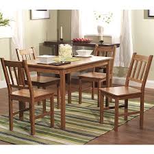 5 Piece Eco Friendly Solid Bamboo Dining Set Small Space Dining Set Dining Table In Kitchen Dining Room Sets