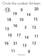 A few hours later i was enthusiastically hopping on the. Number 13 Coloring Pages Twisty Noodle