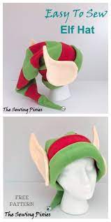 Fashion a footwear pattern to make shoe covers, turn the right shoe on its side and trace it on the gold felt. Diy Christmas Elf Hat Free Sewing Patterns Tutorials