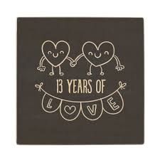 Here's your complete guide to the 13th wedding anniversary! 13th Anniversary Gift Chalk Hearts Wooden Coaster Zazzle Com 13th Anniversary Gifts 18th Anniversary Gifts 13th Wedding Anniversary Gift