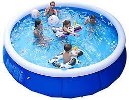 Pools and a paddling pool monitored and heated. Inflatable Baby Swimming Pool Durable Friendly Pvc Paddling Pool Summer Outdoor Indoor Thicken Kids Pool Ocean Ball Pool Party Color Blue Size 240 63cm Buy Online At Best
