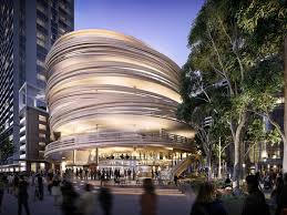 Kengo Kuma Unveils A New Building In Sydney S Central Business District Circular Buildings Modern Japanese Architecture Kengo Kuma