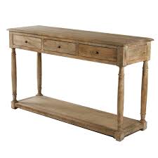 French Country Natural Wood Plank Console Table Console Table Living Room Furniture Rustic Consoles