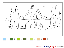 If your child loves interacting. House Painting By Number Free Coloring Pages