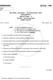 This is called chemical transformation. Geography Of Soils 2011 2012 Ma Geography Semester 3 Question Paper With Pdf Download Shaalaa Com