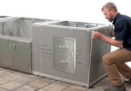 What Are Unfinished Bbq Island Cabinets Bbqguys Outdoor Fireplace Kits Outdoor Kitchen Decor Outdoor Kitchen Plans