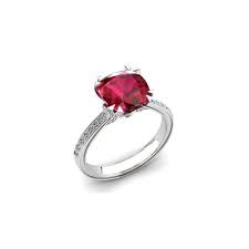 14k yellow gold / lab ruby / diamond / red garnet. 2 25 Ct Ruby Engagement Ring For Sale