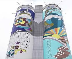 The Tvillingerne Silos In Aalborg Denmark In 2020 Large Mural Silos Aalborg