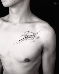 And for men who are looking for chest tattoo inspiration our long list of 144 will be more than enough to inspire you and make the ladies go crazy. Artist Inspired By Nature And Geometric Shapes Creates Perfect Minimalist Tattoos Geometric Tattoo Design Minimalist Tattoo Cool Small Tattoos