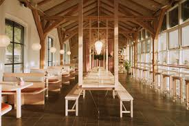 Elements Inside Hverdagen Restaurant Are Made From One Douglas Fir Tree In 2020 Organic Restaurant Danish Lighting Restaurant