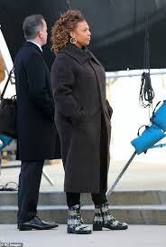 Film and food movie series. Queen Latifah Keeps Warm In Winter Coat As She Films Tv Show The Equalizer On Location In New Jersey Daily Mail Online