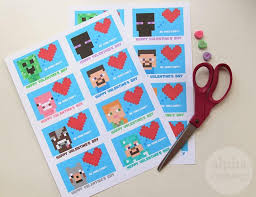 Minecraft valentine's day cards for the classroom (with a free printable). Minecraft Valentine S Day Cards For Classmates Alpha Mom