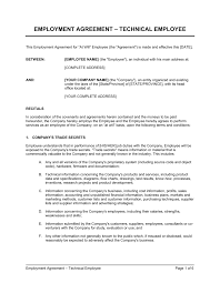 Explain the benefit and consideration: Employment Agreement For Technical Employee Template By Business In A Box