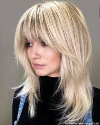 Wavy bangs in platinum blonde. Why Curtain Bangs Are The Season S Biggest Staple Bangstyle House Of Hair Inspiration