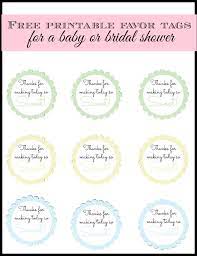 Free Printable Baby Shower Favor Tags In 20 Colors Baby Boy Shower Favors Simple Baby Shower Baby Shower Printables