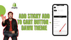 How To Add Sticky Add To Cart Button - Dawn Theme Shopify - YouTube
