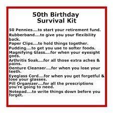 Diy 50th Birthday Gift Ideas For Mom Delightfully Noted 50th Birthday Survival Kit Birthday Survival Kit 50th Birthday Funny 50th Birthday Gifts