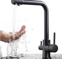 Rubinetto da cucina con filtro dell'acqua a 3 vie, lavello miscelatore da  3/8", design classico professionale, acqua fredda calda