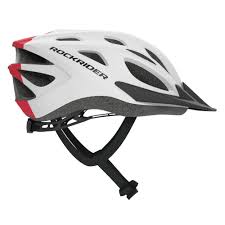 Btwin Mtb Helm Kind 500 Wit Rood In 2020 Mtb Helm Fietsen