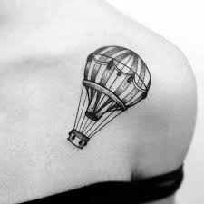 45 Cute Hot Air Balloon Tattoo Designs Balloon Tattoo Air Balloon Tattoo Hot Air Balloon Tattoo
