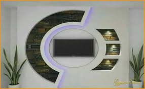مكتبات شاشة جبس بورد 2021 backdrop tv pop design wall paint colors