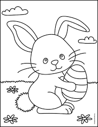 Best 25 bunny coloring pages ideas on pinterest. How To Draw The Easter Bunny Art Projects For Kids