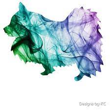 Pomeranian Dog Outline With Colorful Smoke Effect Background Pomeranian Dog Toypom Pom Doglover Animal Pet R Pomeranian Dog Dog Outline Crazy Dog Lady