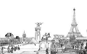 Paris black and white drawing. Drawing Of Paris City Discovered By Nayane Moraes