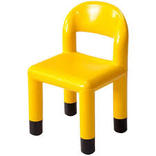 Yellow Plastic Child Chair Vintage Italy 1980s Kids Chairs World Market Dining Chairs Playroom Storage Furniture