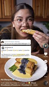 LUMPIA WORLD DOMINATION 👀 Nagkomento ang British celebrity chef na si  Gordon Ramsay sa lumpia content ni "Lumpia Queen" na si Abi Marquez. Ayon kay  Ramsay, "But can you do it with