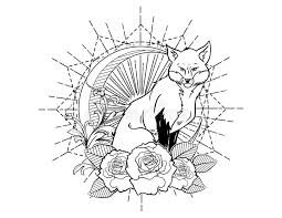 Collection by kaoticnat • last updated 2 weeks ago. Fox Tattoo Sketch With Roses Vintage Neo Traditional Tattoo Sketch Stock Vector Illustration Of Armed Aggresive 108251476