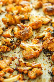 Sweet And Spicy Roasted Cauliflower From The Fitchen Recipe Roasted Cauliflower Recipes Veggie Dishes Roasted Side Dishes