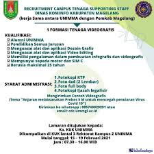 Lowongan ini saya ambil dari papan informasi di kantor pos kota magelang. Lowongan Kerja Di Magelang Jawa Tengah Maret 2021