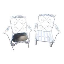 1950s Mid Century Modern Meadowcraft Chair Set A Pair Outdoor Rocking Chairs Wrought Iron Chairs Chair