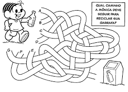Desenho De Jogo Do Labirinto Turma Da Monica Para Colorir Tudodesenhos