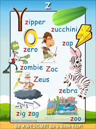 Click on each word to see its transcription into phonemic script. Words That Start With Z Phonics Poster Free Printable