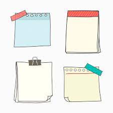 Download Premium Vector Of Note Papers Doodle Style Vector Set 553805 Note Paper Note Doodles Writing Paper