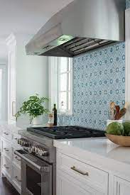 I painted over it with a flat. Blue Mediterranean Mosaic Kitchen Backsplash Tiles Design Ideas