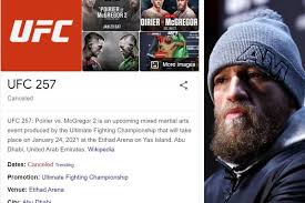 Ufc 257 takes place saturday, january 23, 2021 with 12 fights at etihad arena in abu dhabi, dubai, united arab emirates. 3bxlikerpqxeim