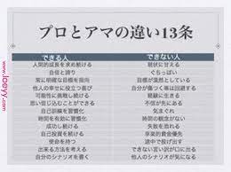 プロとアマの違い13条 情報２ cool words powerful words words プロとアマの違い13条 情報２ cool words powerful words words 自己啓発 教訓 人生の教訓