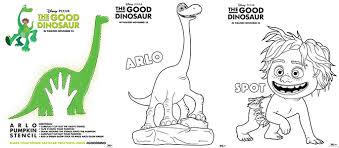 Coloring pages of the pixar movie good dinosaur. Disney Pixar S The Good Dinosaur Pumpkin Stencil And Coloring Pages Gooddino Whisky Sunshine