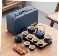 Travel tea set,Portable ceramic tea set,Chinese tea set,Tea sets for Blue |  eBay