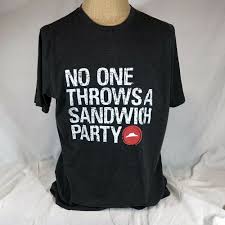 Pizza Hut Employee T Shirt No One Throws A Sandwich Party Mens Large Gray Promo Pizzahut Pizza Tshirt Pizza Hut Party Sandwiches Shirts