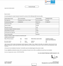 25 Unique Health Insurance Premium Receipt Sample