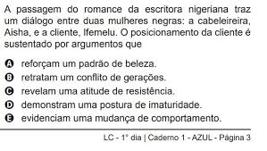 Inep divulga gabarito oficial do enem 2020. Inep Muda Gabarito Do Enem 2020 Alternativa Dada Como Certa Dizia Que Mulher Negra Que Nao Quer Alisar O Cabelo Tem Argumentos Imaturos Enem 2020 G1