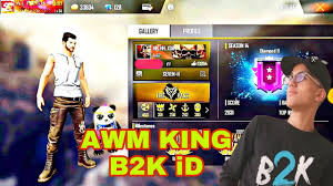 Now visit free fire rewards redemption site. B2k Free Fire Awm King B2k Id And Profile Youtube