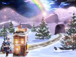 Amazon airblown inflatable christmas tree giant 10ft tall by. Free Cartoon Christmas House And Christmas Tree Wallpaper Wallpapers Hd Wallpapers 88221