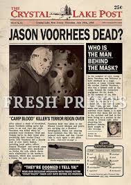 The new blood the new blood came out in the time of scanners , which may explain why anybody (anybody!) felt the need to match jason up against a young telepath. Friday 13th Crystal Lake Jason Voorhees Mock Newspaper Print In 2021 Jason Voorhees Friday The 13th Poster Horror Movies Funny